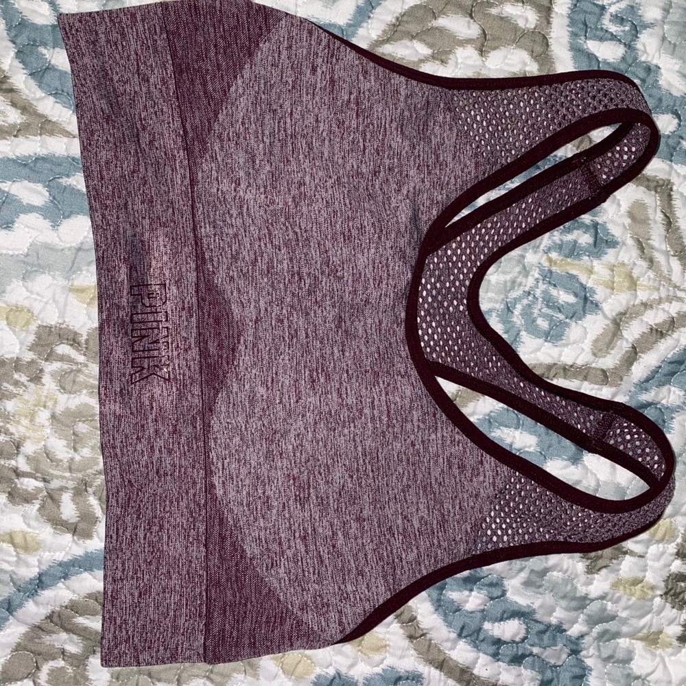 Pink sports bra